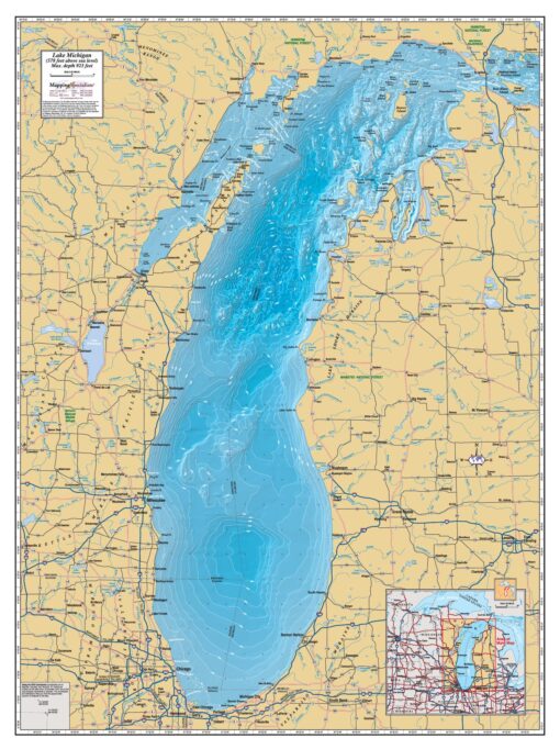 Lake Michigan by Mapping Specialists
