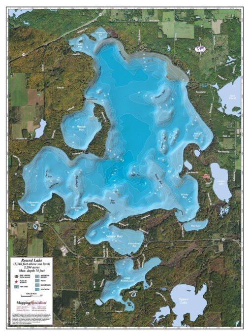 Round lake by Mapping Specialists