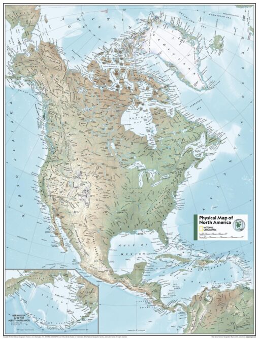 North America Physical - Atlas of the World, 11th Edition by National Geographic
