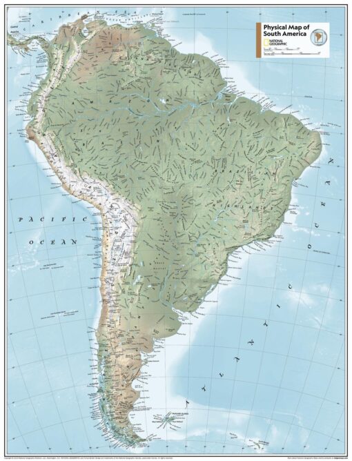 South America Physical - Atlas of the World, 11th Edition by National Geographic