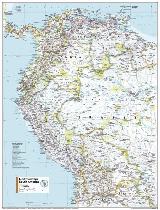Northwestern South America - Atlas of the World, 11th Edition by National Geographic