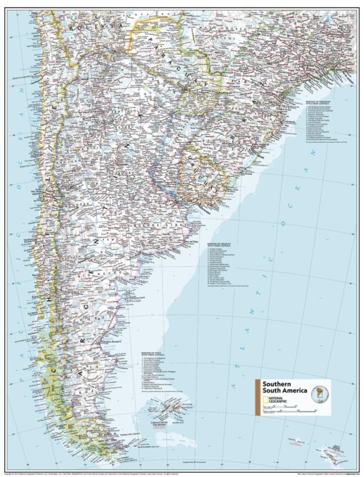 Southern South America - Atlas of the World, 11th Edition by National Geographic