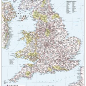 England and Wales (Cymru) - Atlas of the World, 11th Edition by National Geographic