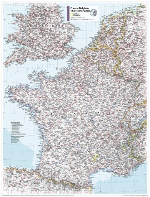 France, Belgium, the Netherlands - Atlas of the World, 11th Edition by National Geographic