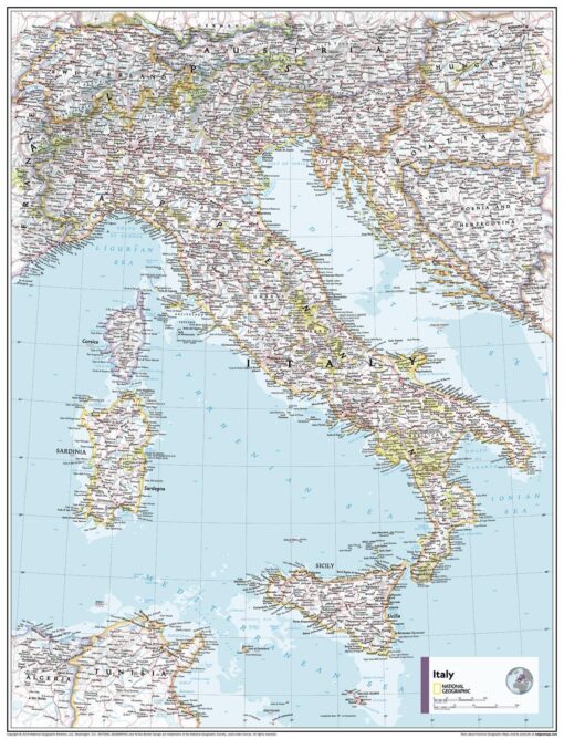 Italy - Atlas of the World, 11th Edition by National Geographic