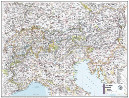 The Alps Region - Atlas of the World, 11th Edition by National Geographic