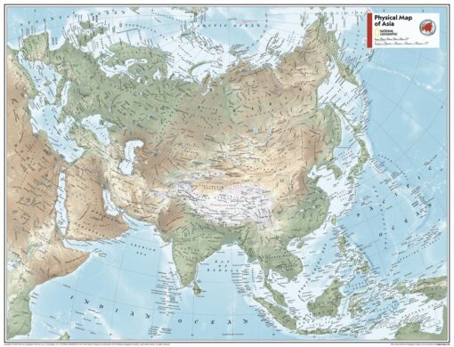 Asia Physical - Atlas of the World, 11th Edition by National Geographic