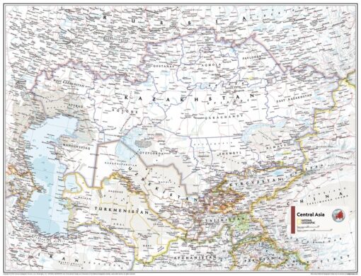 Central Asia - Atlas of the World, 11th Edition by National Geographic