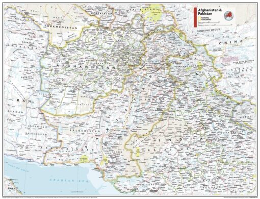 Afghanistan & Pakistan - Atlas of the World, 11th Edition by National Geographic