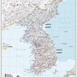 Korean Peninsula - Atlas of the World, 11th Edition by National Geographic