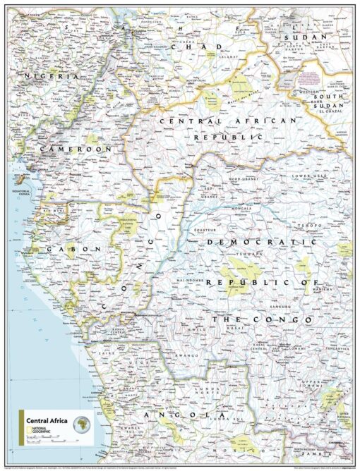 Central Africa - Atlas of the World, 11th Edition by National Geographic