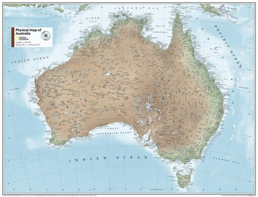 Australia Physical - Atlas of the World, 11th Edition by National Geographic