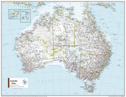 Australia Political - Atlas of the World, 11th Edition by National Geographic
