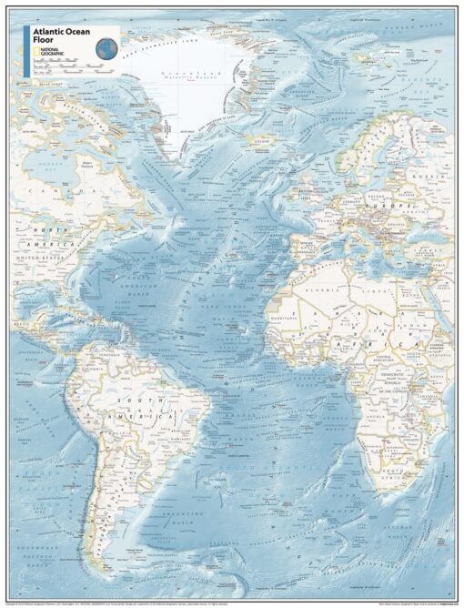 Atlantic Ocean Floor - Atlas of the World, 11th Edition by National Geographic