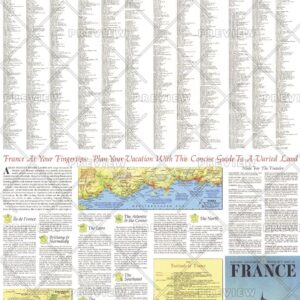 Travelers Map of France Theme - Published 1971 by National Geographic