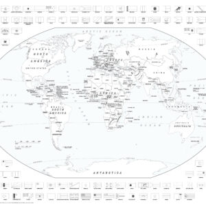 World Coloring Map with Flags by National Geographic