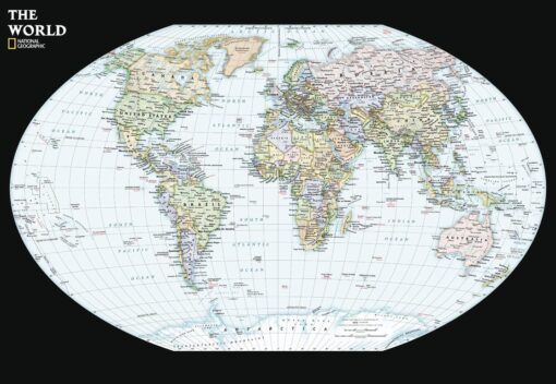 World Contemporary Wall Map - Compact by National Geographic