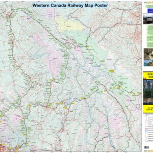 Western Canada Railway Map by GoTrekkers