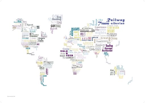 Bucket List Map by Maps International