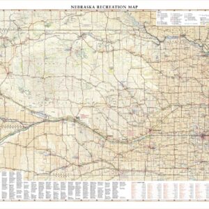 Nebraska Recreation Wall Map by Benchmark Maps