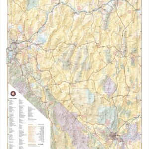 Nevada Recreation Wall Map by Benchmark Maps