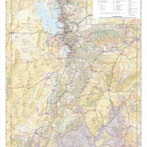 Utah Recreation Wall Map by Benchmark Maps