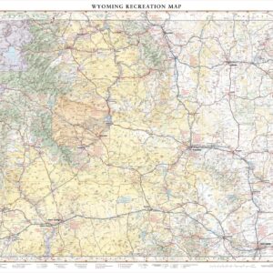 Wyoming Recreation Wall Map by Benchmark Maps