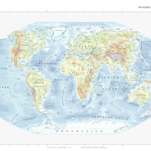 World Physical Atlas Plate by Collins