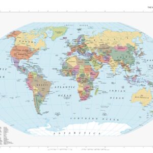 World Political Atlas Plate by Collins