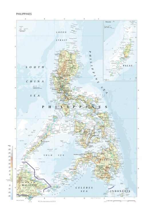 Philippines Atlas Plate by Collins