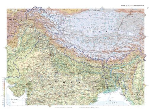 India North and Bangladesh Atlas Plate by Collins