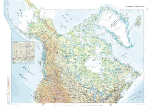 Canada and Greenland Atlas Plate by Collins