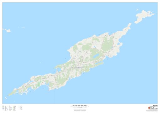 Anguilla Wall Map by MapSherpa