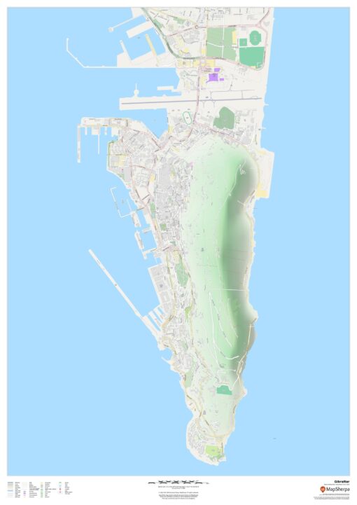 Gibraltar Wall Map by MapSherpa