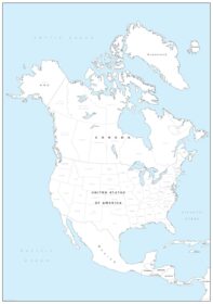 North America Coloring Map by Cosmographics - The Map Shop