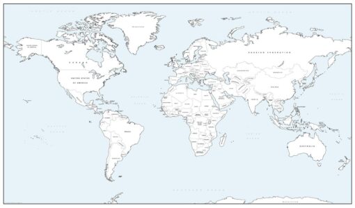 World Coloring Map by Cosmographics