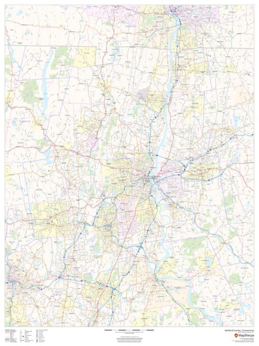 Hartford County, Connecticut by MapSherpa