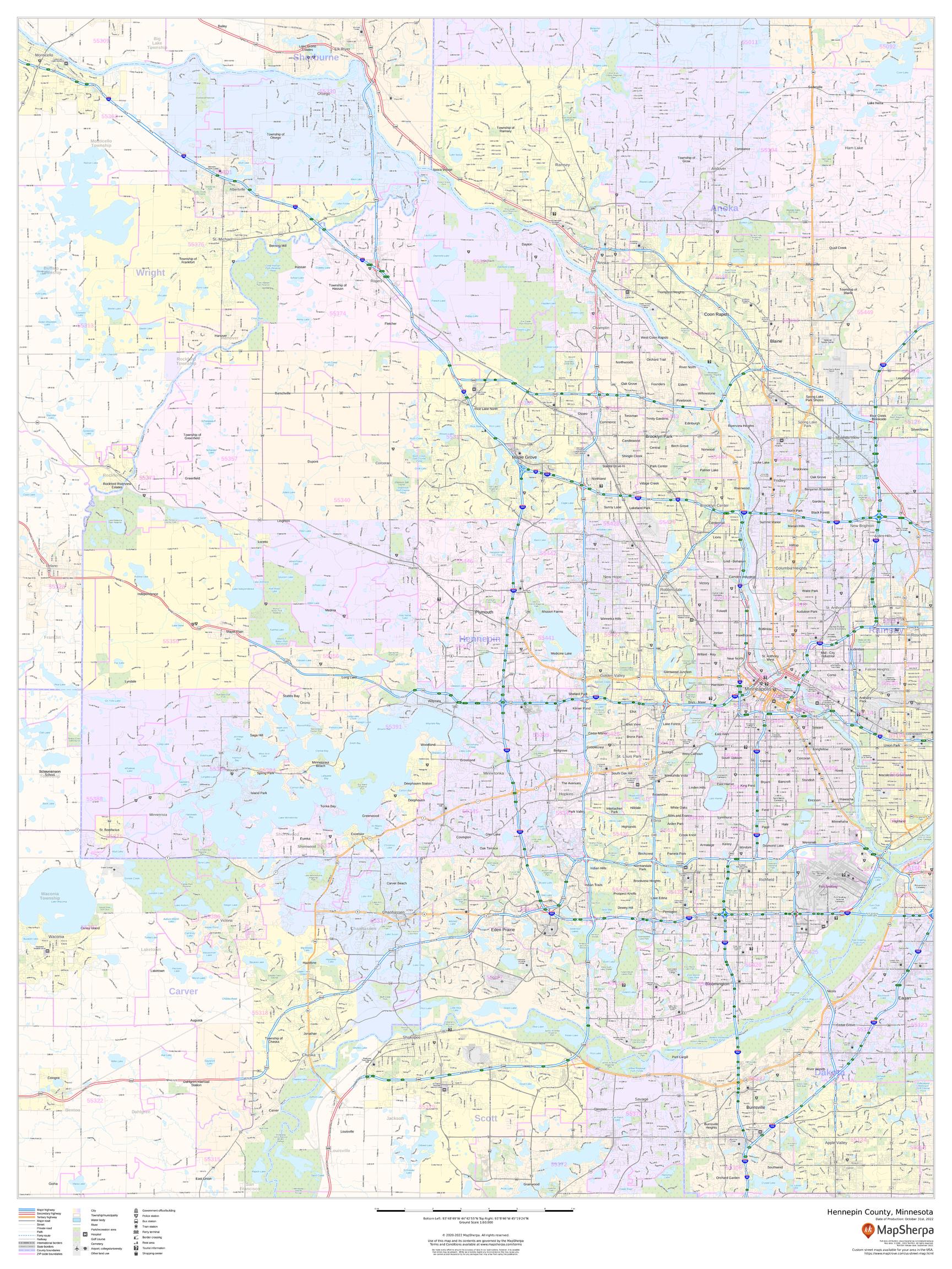 Saint Paul, Minnesota map with satellite view