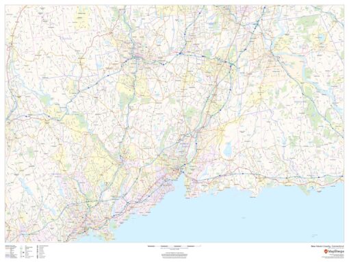 New Haven County, Connecticut by MapSherpa