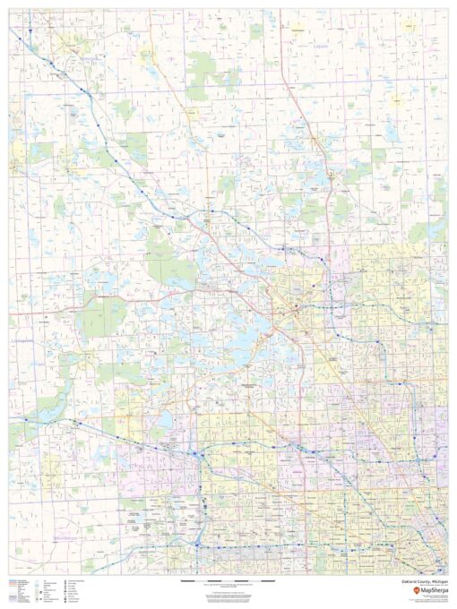 Oakland County, Michigan by MapSherpa