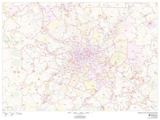Allegheny County, Pennsylvania ZIP Codes by MapSherpa