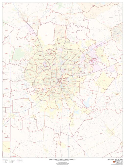 Bexar County, Texas ZIP Codes by MapSherpa
