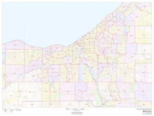 Cuyahoga County, Ohio ZIP Codes by MapSherpa