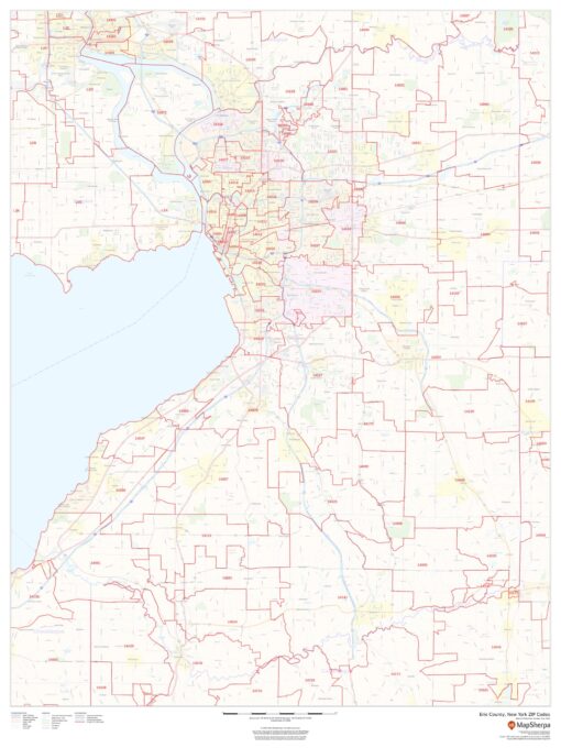 Erie County, New York ZIP Codes by MapSherpa