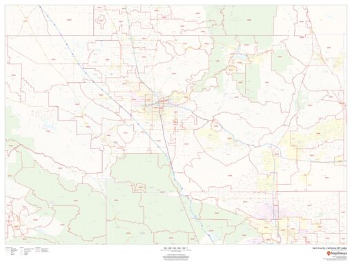 Kern County, California ZIP Codes by MapSherpa