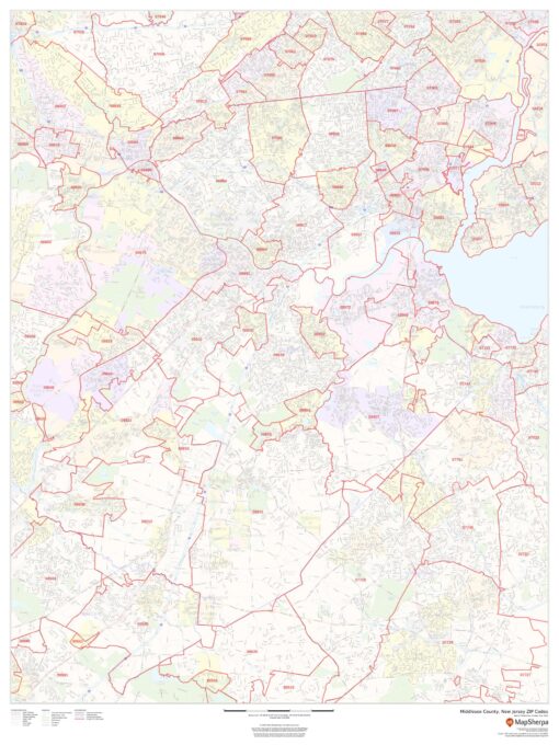 Middlesex County, New Jersey ZIP Codes by MapSherpa