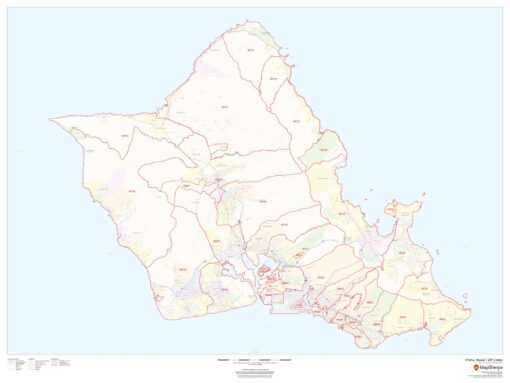 O'ahu, Hawai'i ZIP Codes by MapSherpa