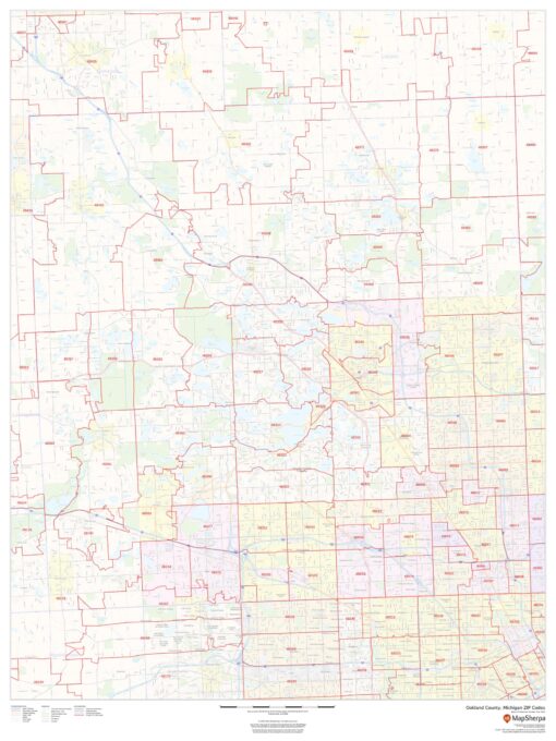 Oakland County, Michigan ZIP Codes by MapSherpa