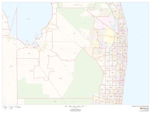 Palm Beach County, Florida ZIP Codes by MapSherpa