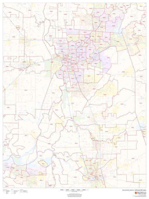 Sacramento County, California ZIP Codes by MapSherpa